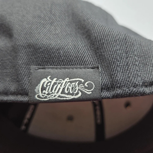 CityLocs Florida Plate Leather Patch Unicorn Black Fitted Hat Streetwear - Picture 5 of 10